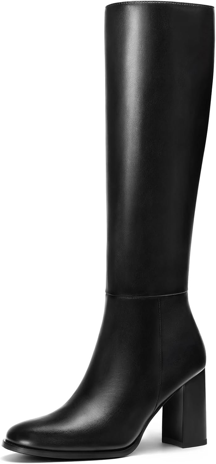 Stylish Knee High Boots for Women with Chunky Heel Design