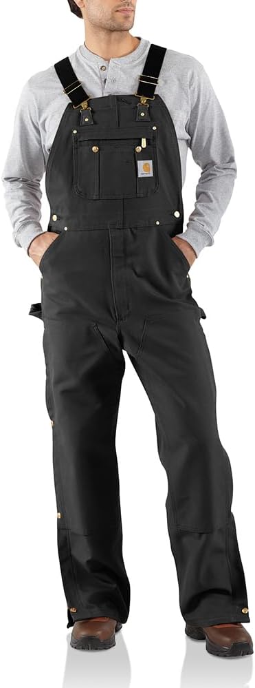 Carhartt Men's Loose Fit Firm Duck Bib Overall for Durability