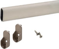 Oval Closet Rod CUSTOM CUT TO SIZE - Satin Nickel fit for custom