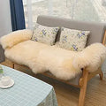 HUAHOO Premium Genuine Sheepskin Rug 2ft x 6ft - Natural Beige
