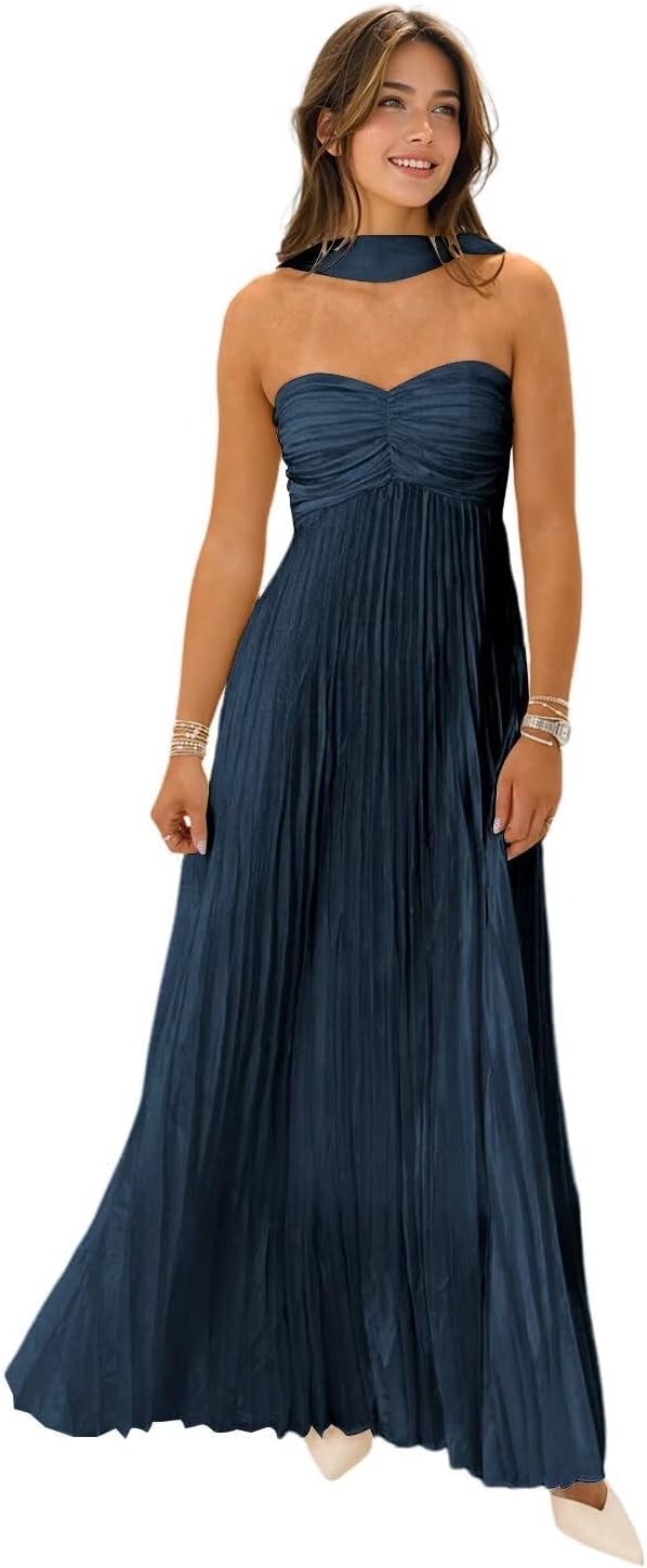 Strapless Bridesmaid Dresses for Women with Scarf - 2025 Style