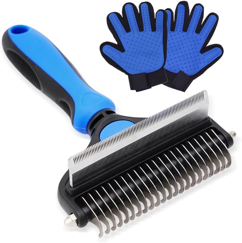 2-in-1 Dog Grooming Combo - Deshed & Detangle Effortlessly!