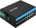 Managed Switch 8 Port Gigabit Ethernet with 8 SFP Slots - Industrial