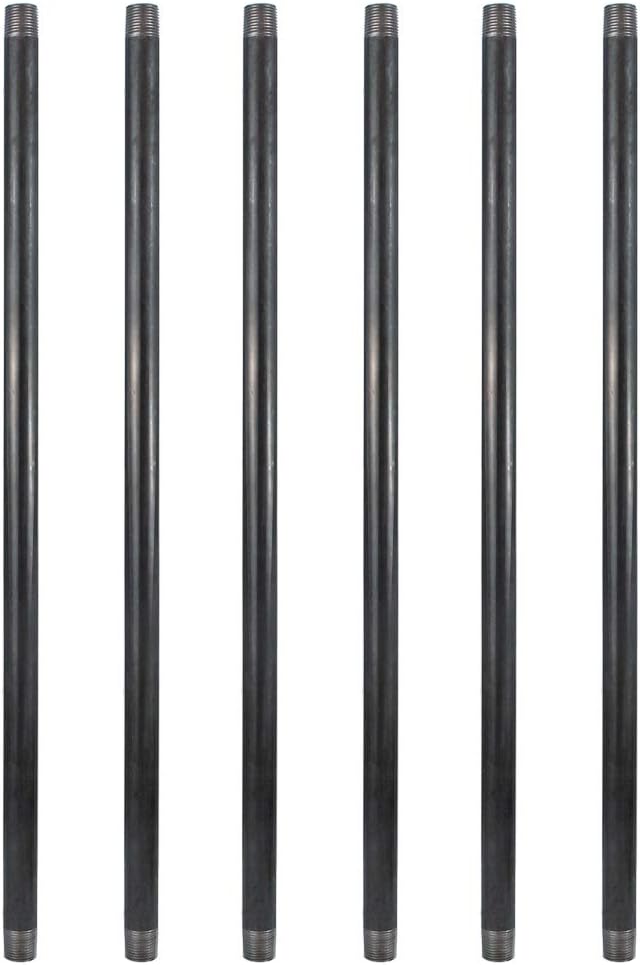 GeilSpace 6 Pack 1/2 in x 42 in Heavy Duty Pre-Cut Grey Metal Pipe