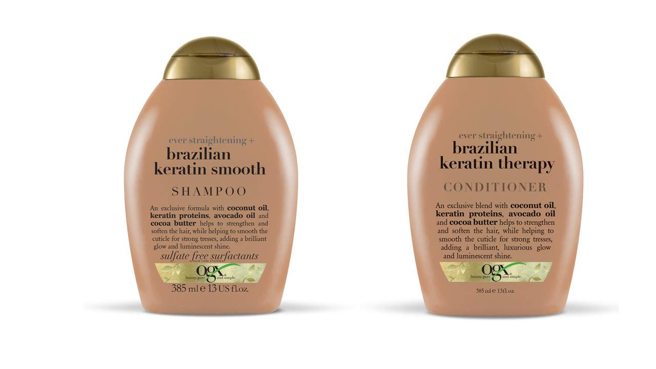 Smooth & Strengthen Duo: OGX Brazillian Keratin Shampoo & Conditioner Set