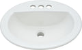 PROFLO PF19164 Rockaway 19ft Oval Vitreous China Drop In Sink