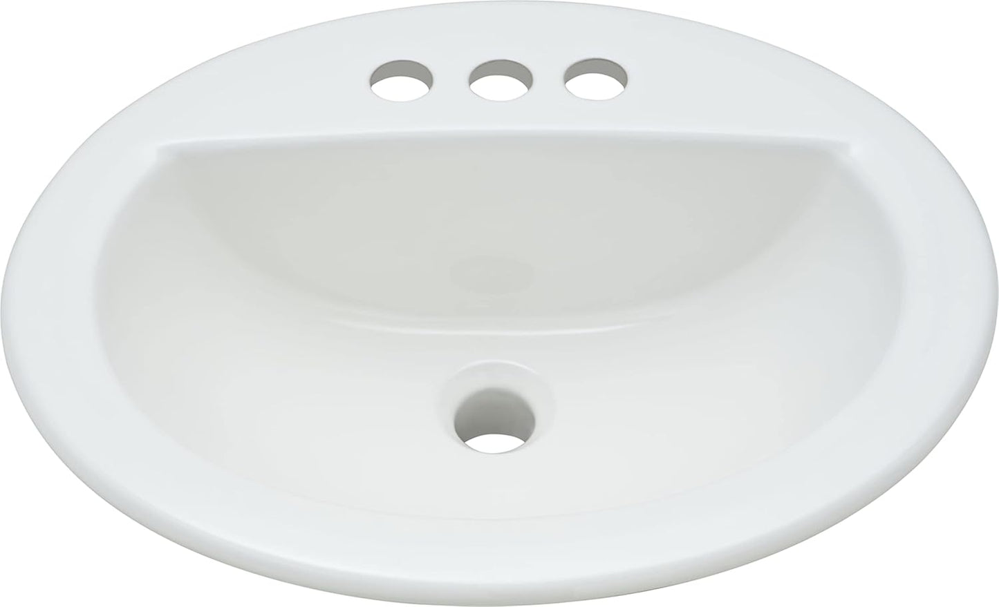 PROFLO Rockaway 19 Oval Vitreous China Drop In Bathroom Sink