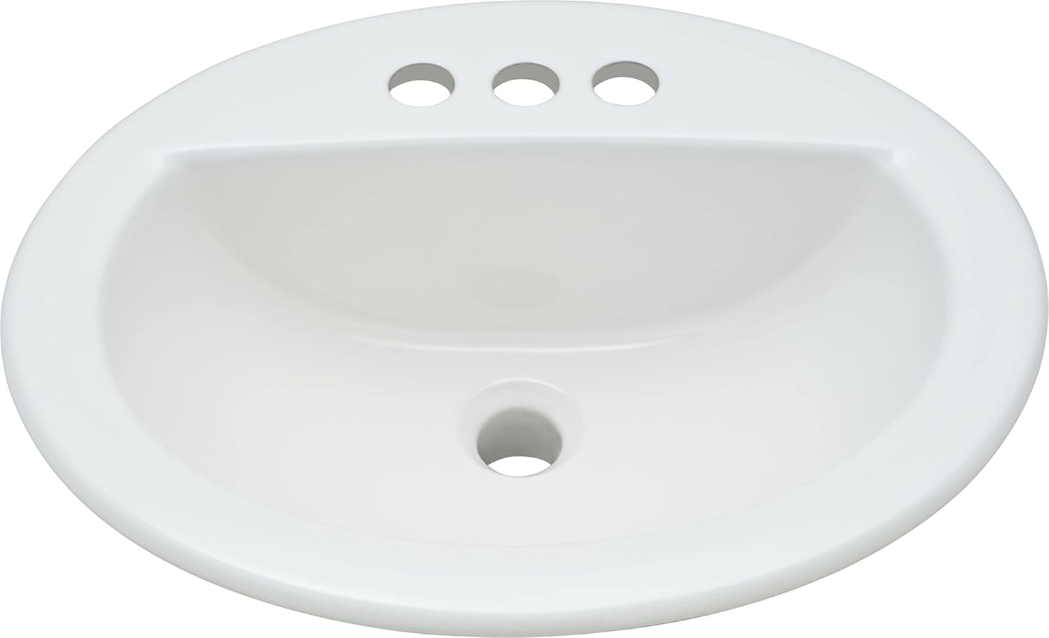 PROFLO Rockaway 19 Oval Vitreous China Drop In Bathroom Sink