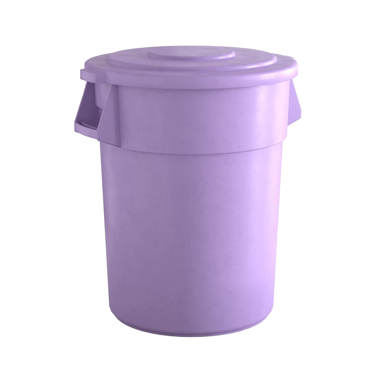 55 Gallon Purple Round Commercial Trash Can for Durability
