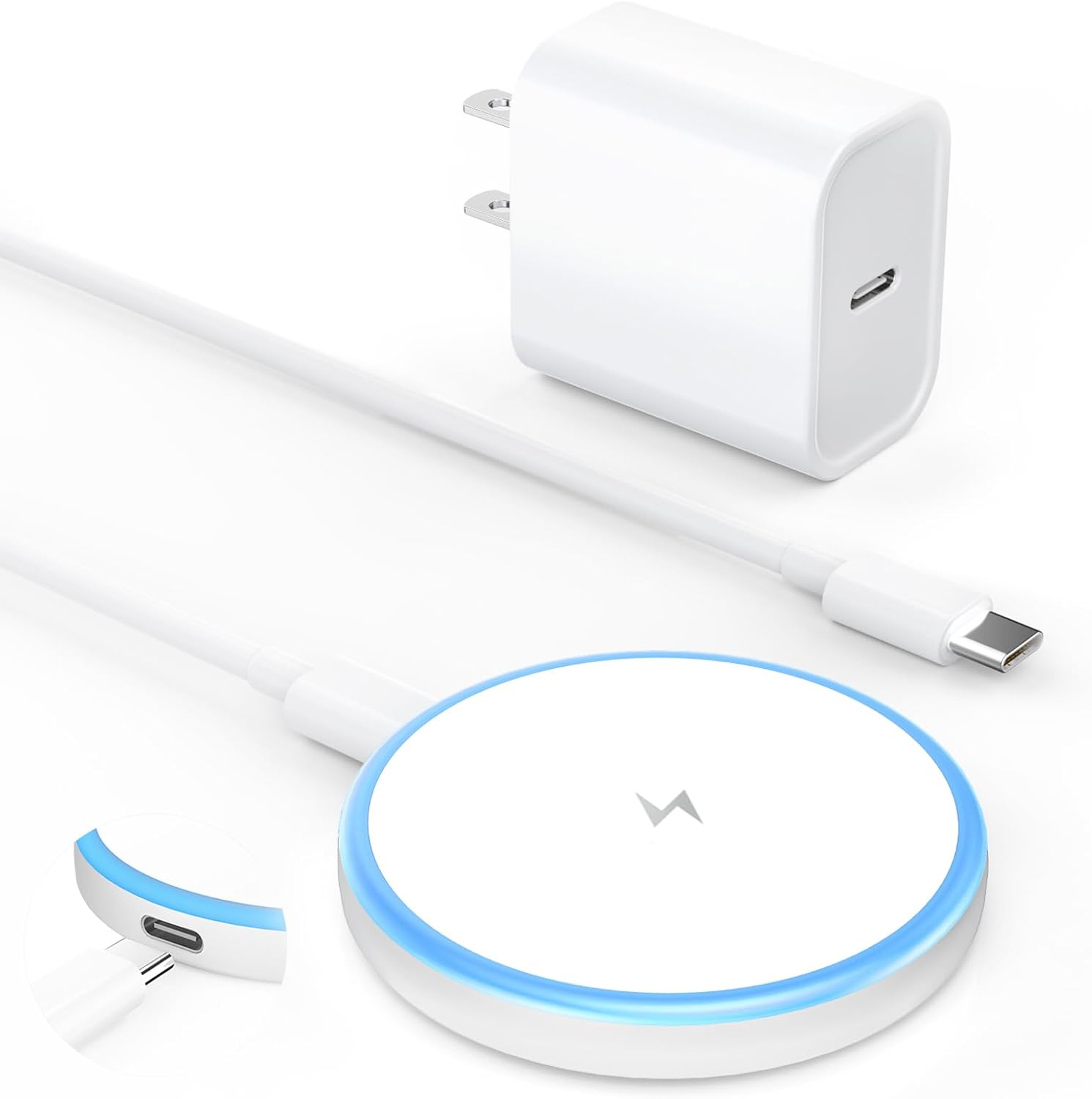15W Magnetic Wireless Charger - Fast Charging for iPhone & AirPods