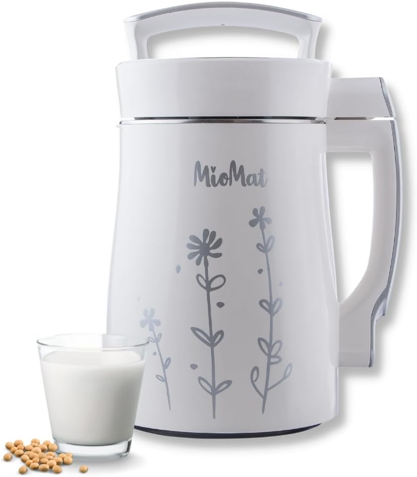 MioMat Soy Milk Maker | Effortless 43oz Homemade Soy Milk | Quick & Versatile | 304 Stainless Steel