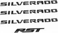 Set of 4 OEM Silverado Plus RST 3D Emblems - Black