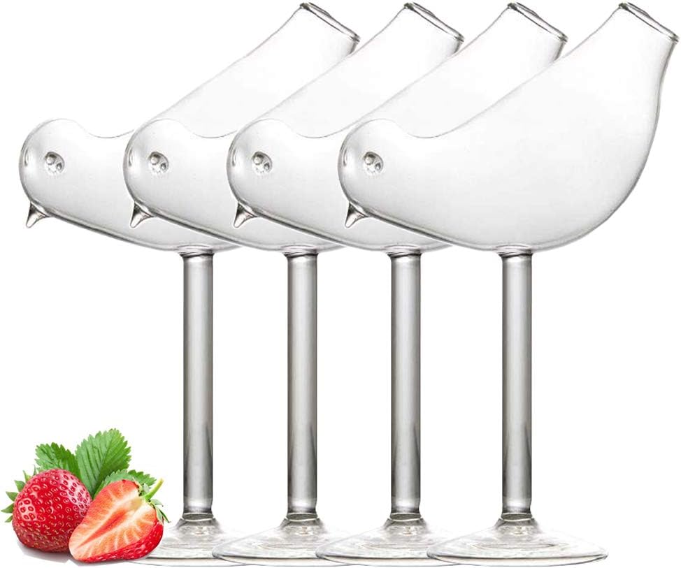 Bird-Shaped Cocktail Glasses Set - Unique 5oz 4pcs Kit for KTV & Home Bar