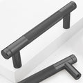 12 Pack 3 3/4 in 96 mm Black Barrel Cabinet Pulls - Sleek Update