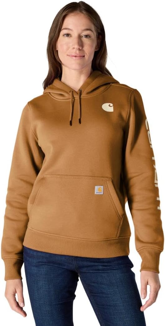 Carhartt Women's Relaxed Fit Midweight Logo Sleeve Sweatshirt