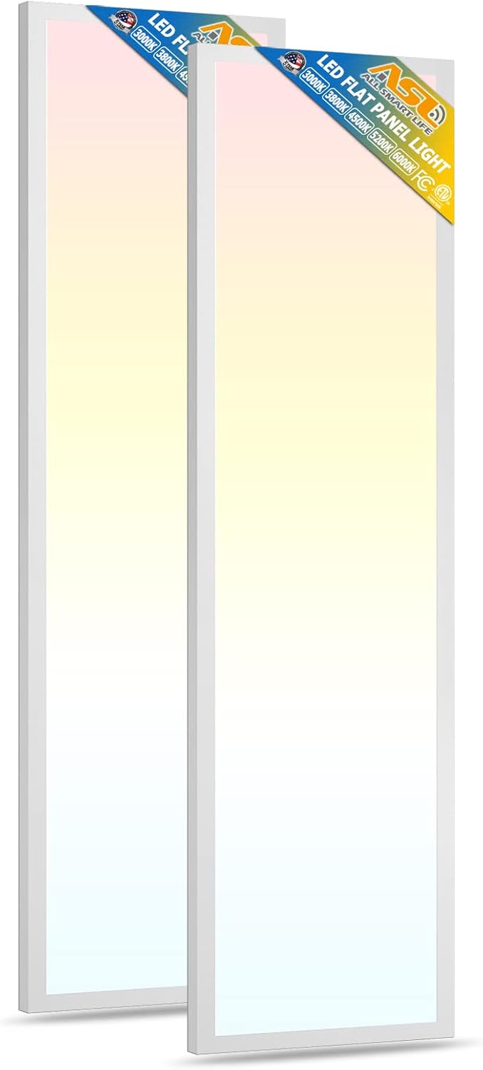 1x4FT LED Flat Panel Light for Bright and Dimmable Lighting