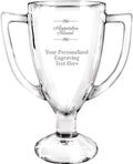 7in Custom Engraved Cup Trophy, Personalized Glass Cup Award - Elegant
