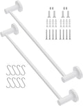 Adjustable Towel Holder 16 to 27.6 in - Retractable White Wall Bar