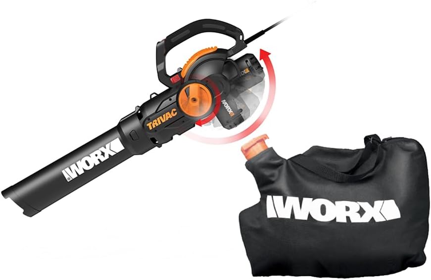 WORX WG512 12 Amp Trivac: 3 in 1 Electric Leaf Blower