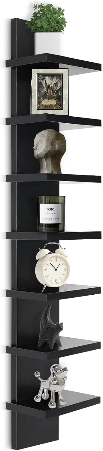 Homaterial 7 Tier Vertical Wall Shelf for Stylish Room Decor