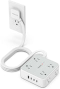 Surge Protector Power Strip with USB C Charging - Compact 12-in-1