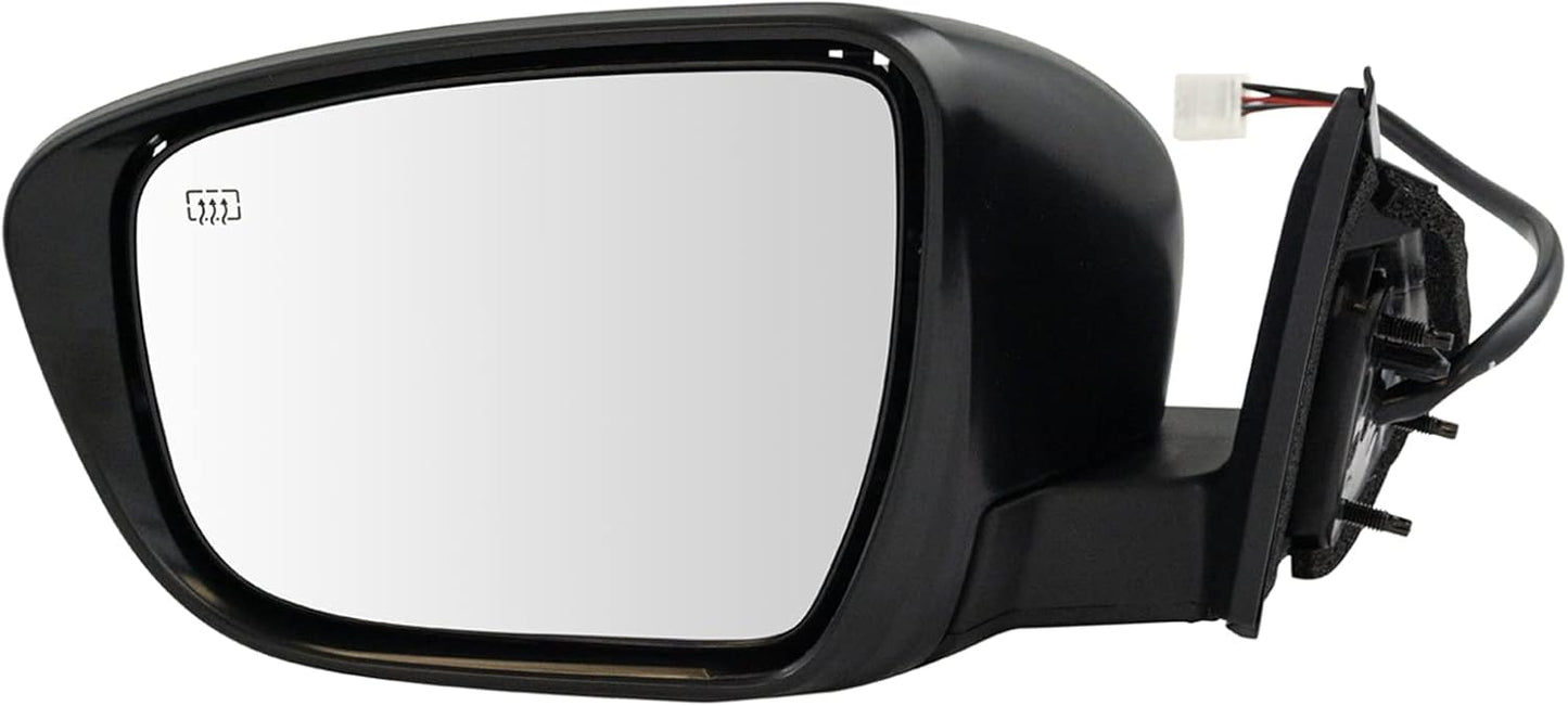TRQ Driver Side Power Heated Mirror for 2014-2016 Nissan Rogue