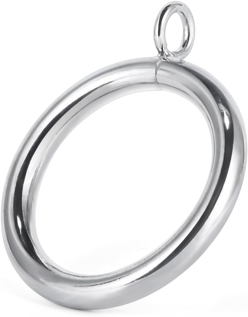 40 Satin Nickel Curtain Rings, Strong & Stylish