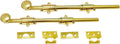 QCAA Solid Brass Dutch Door Bolt 12in Polished Brass - Sturdy 2 Pack