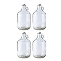 1 Gallon Glass Jug 4-Pack with White Metal Caps - 128 oz Set