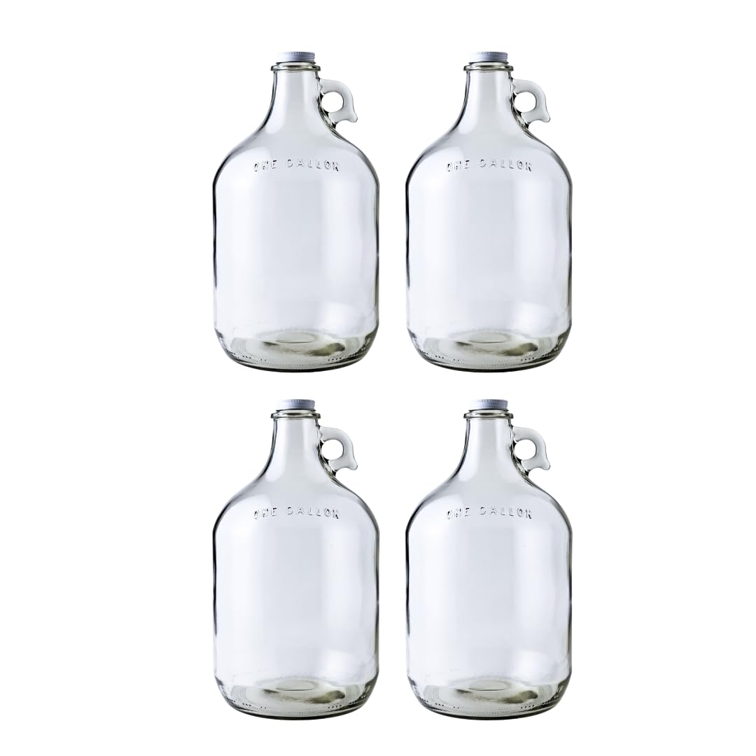Fastrack 4-Pack 1 Gallon Glass Jug Set for Multipurpose Use