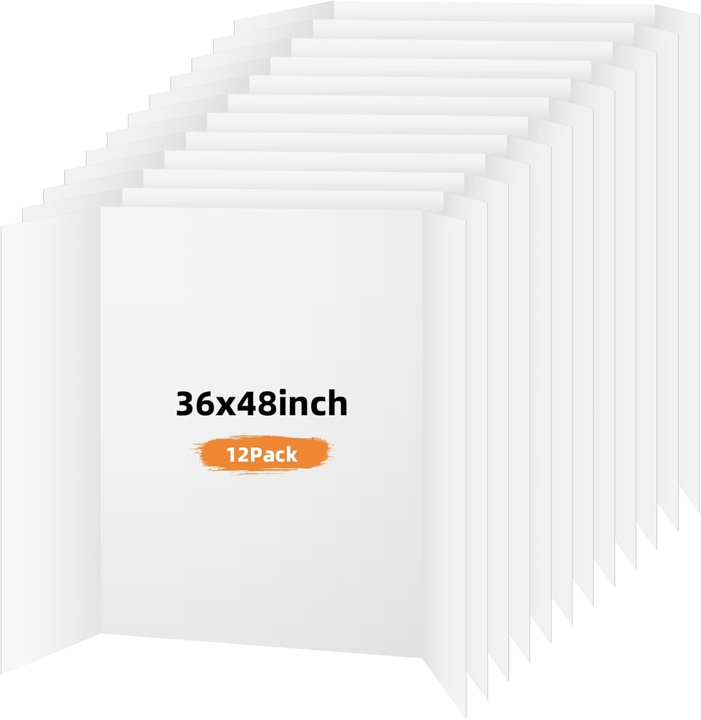 Trifold Poster Board 12 Pack for School Projects and Exhibitions