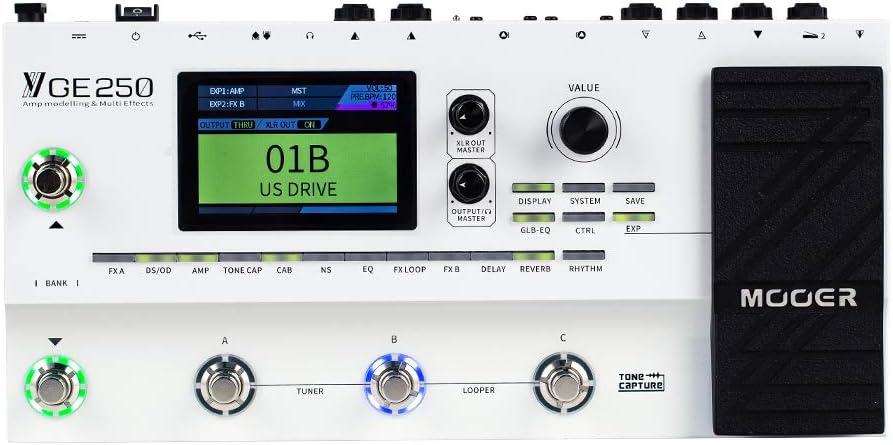 MOOER GE250 Multi Effects Processor with Advanced Features