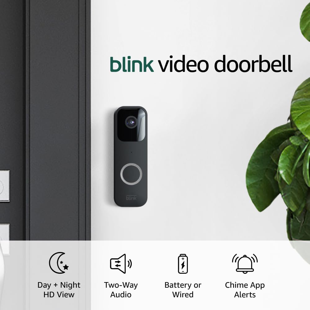 Blink Video Doorbell + 1 Outdoor 4 Camera Kit | 2-Year Battery | HD Video