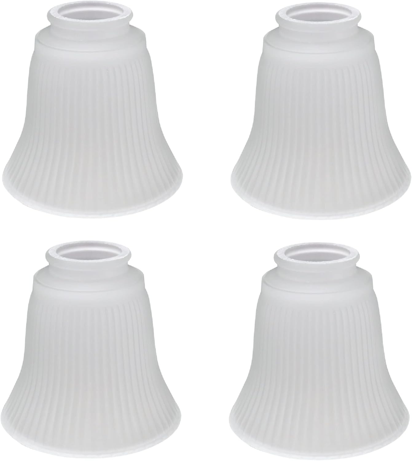 Aspen Creative Frosted Bell Shape Ceiling Fan Glass Shade Pack