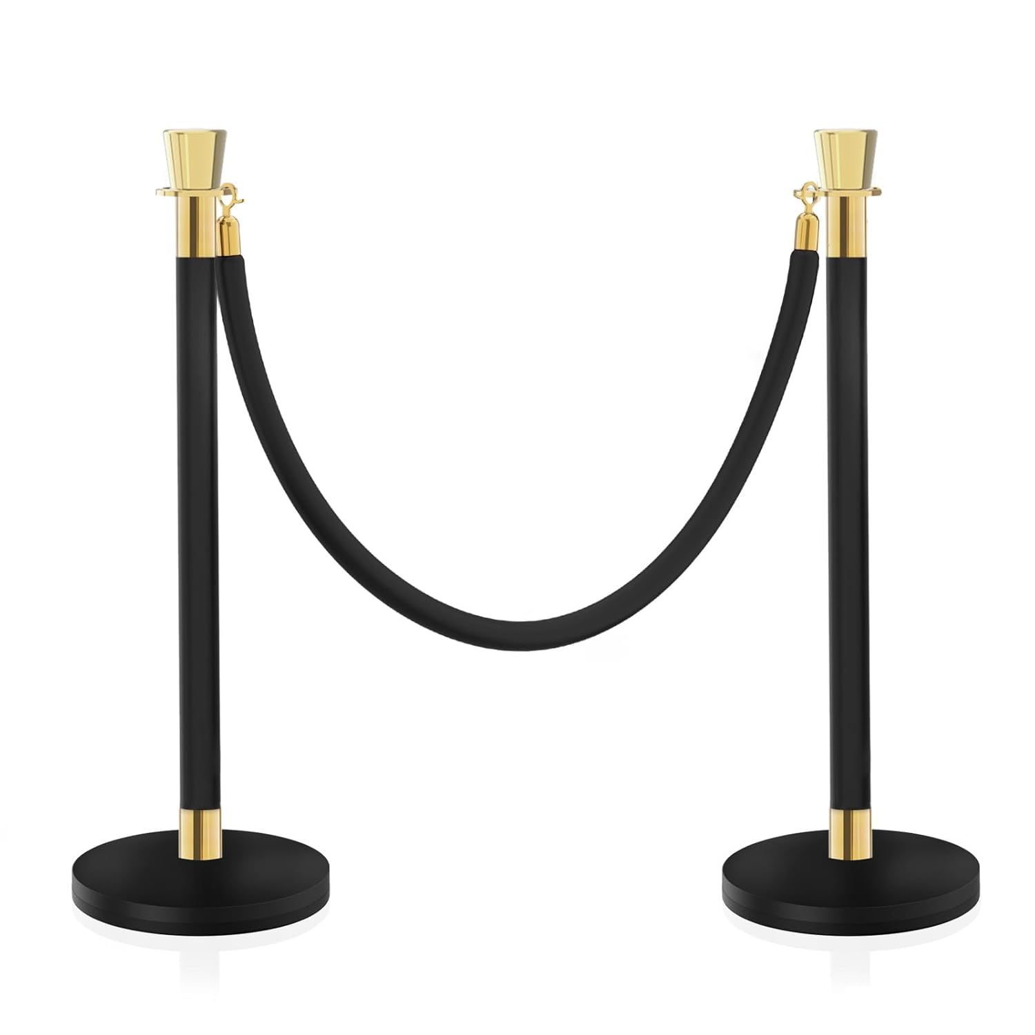 Stanchions and Velvet Ropes for Crowd Control, 2PCS Set