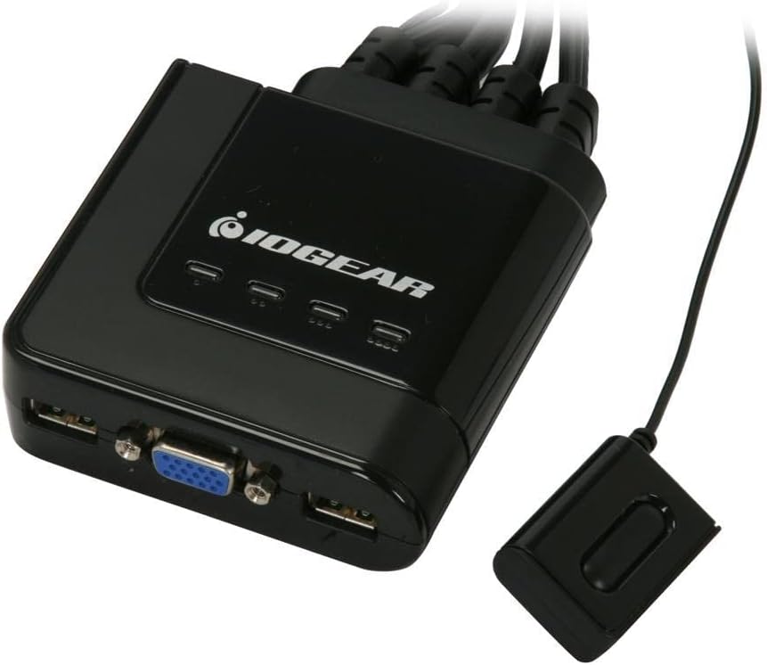 IOGEAR 4-Port USB Cable KVM Switch for Seamless Control