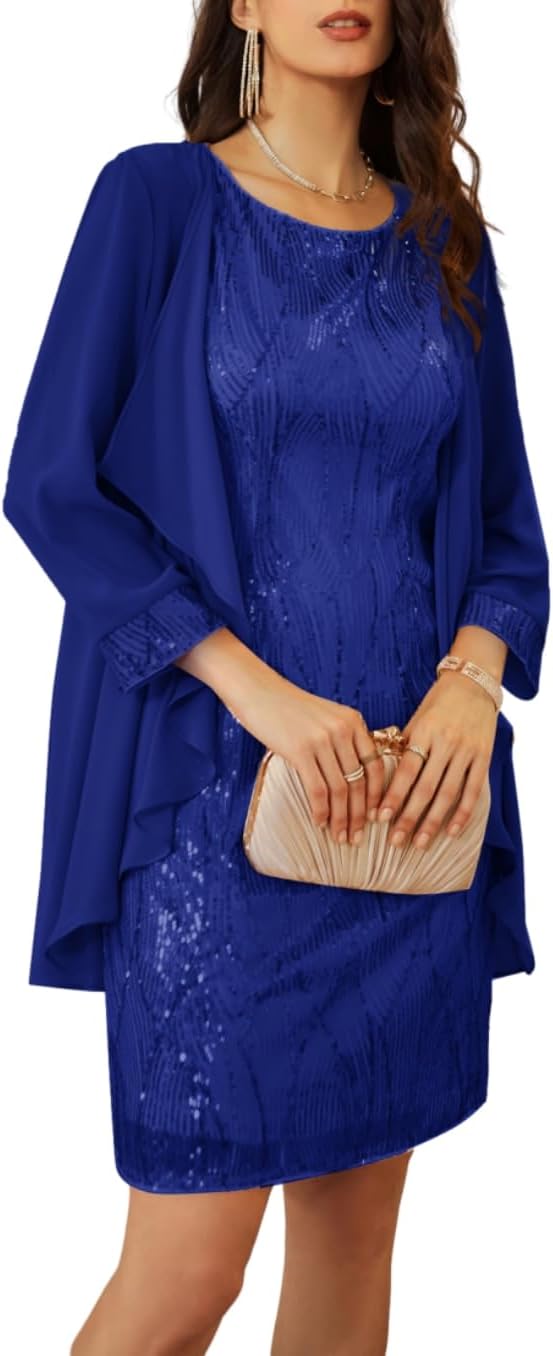 GRACE KARIN Women's Sequin Dress for Wedding Guests & Moms