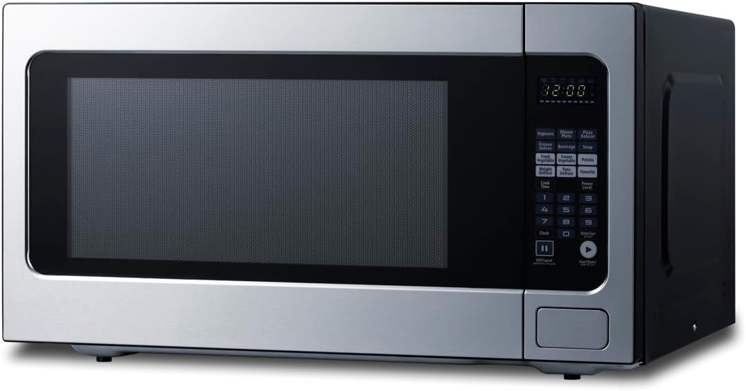 Summit Stainless Steel Microwave: 2.2 cu.ft, 1200W Power