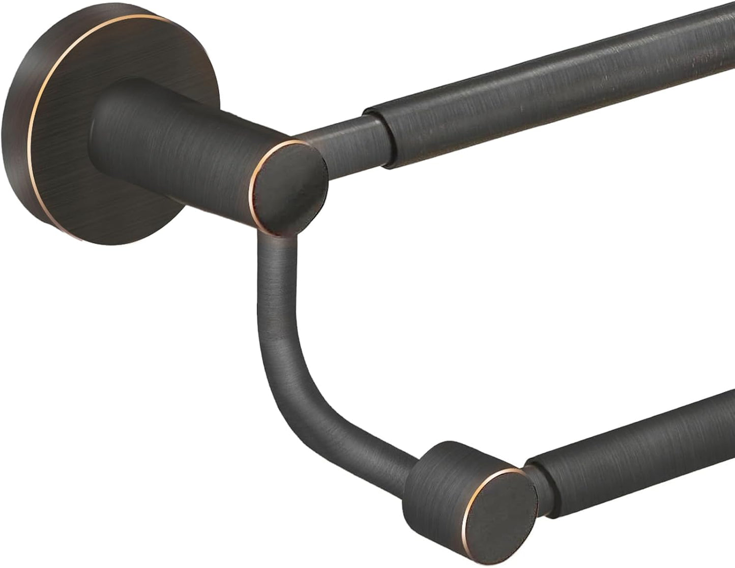 BESy Adjustable Double Bath Towel Bar for Modern Bathrooms
