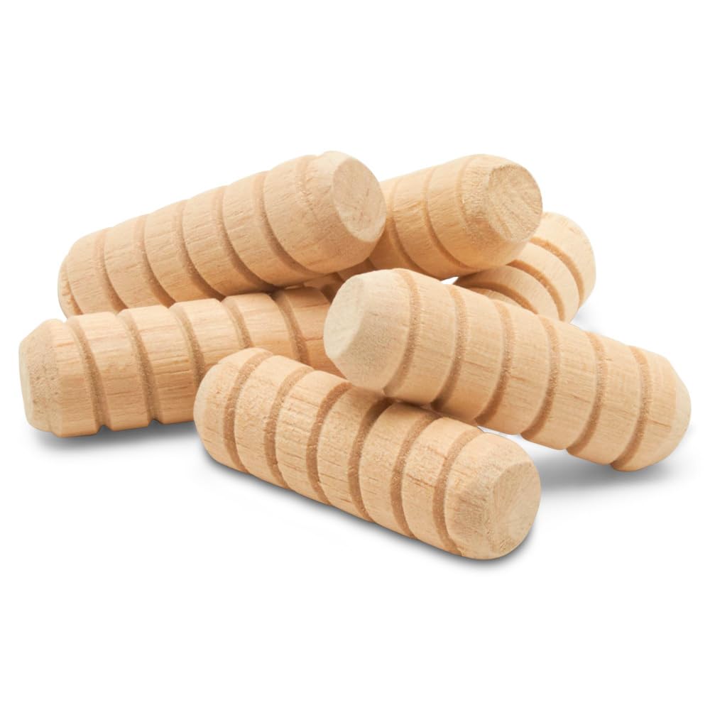 Wooden Dowel Pins 1/2 inch x 1-1/2 inch for Woodworking