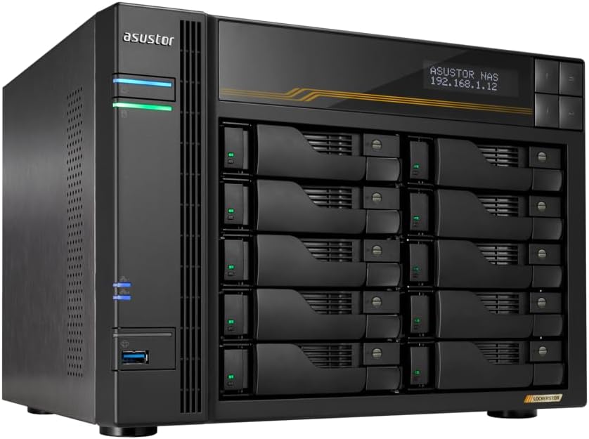 Asustor Lockerstor 10 Gen3 AS6810T 10 Bay NAS with Ryzen Power