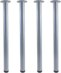 QLLY 28 inch Adjustable Metal Desk Legs - Sturdy Height-Adjustable Set