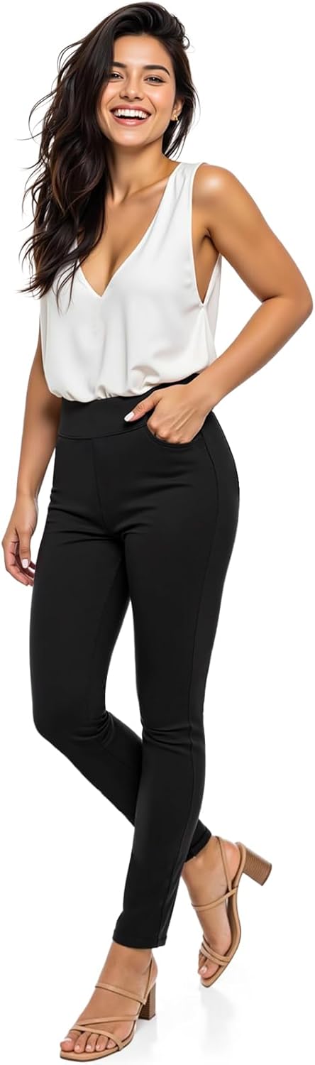 Comfort Stretch Skinny Slim Dress Pants for Women by Tyllmann