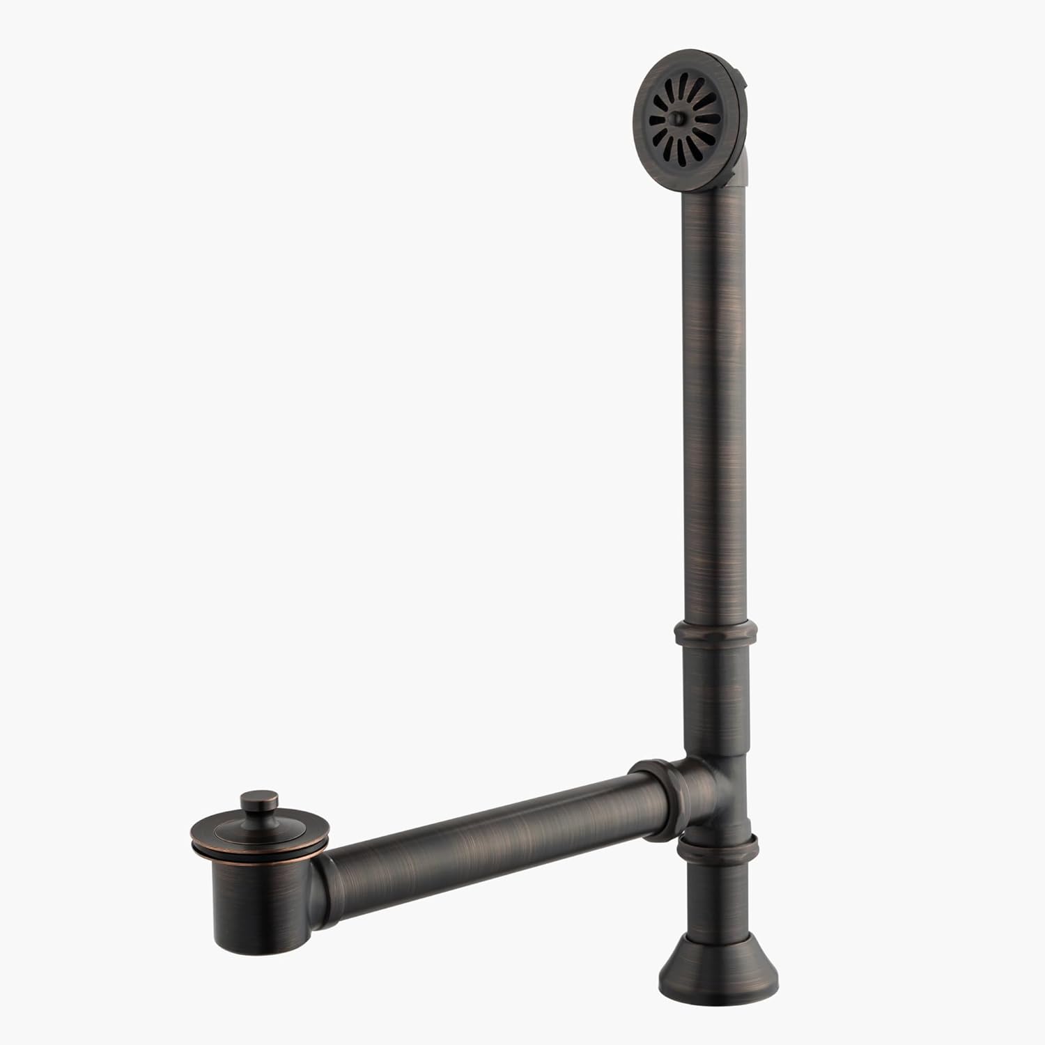Vintage Claw Foot Tub Drain Kit with Lift and Turn Stopper