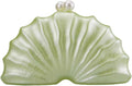 Women Acrylic Shell Shaped Clutch Evening Bag - Marble Acrylic Style
