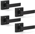 Dummy Door Handles 4 Pack - Heavy Duty Non-Turning Square Levers