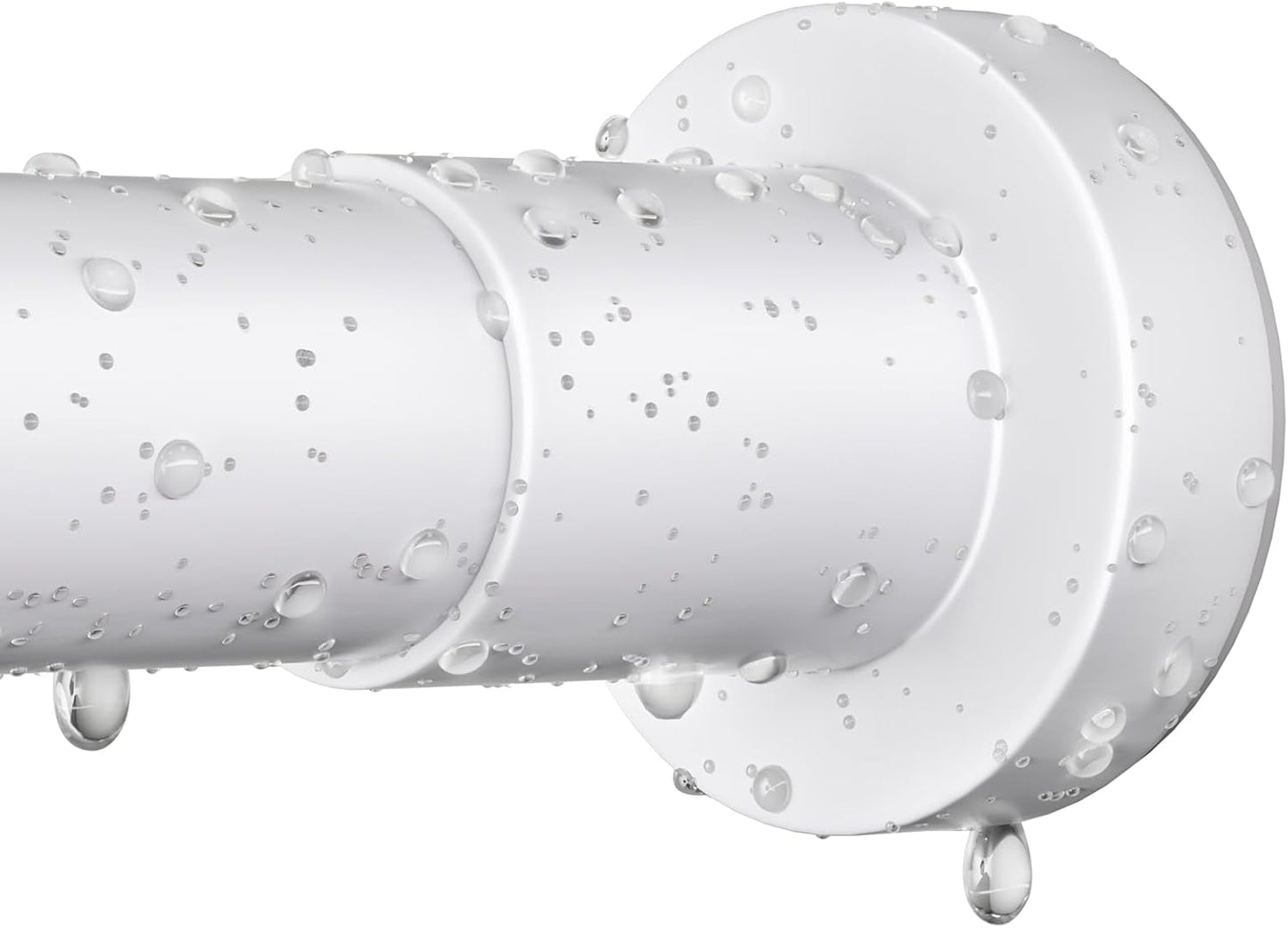 Adjustable Non-Rust White Shower Rod 36-84