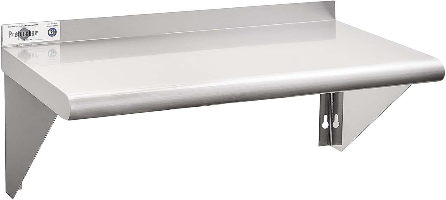 Profeeshaw NSF Stainless Steel Wall Mounted Shelf for Kitchen