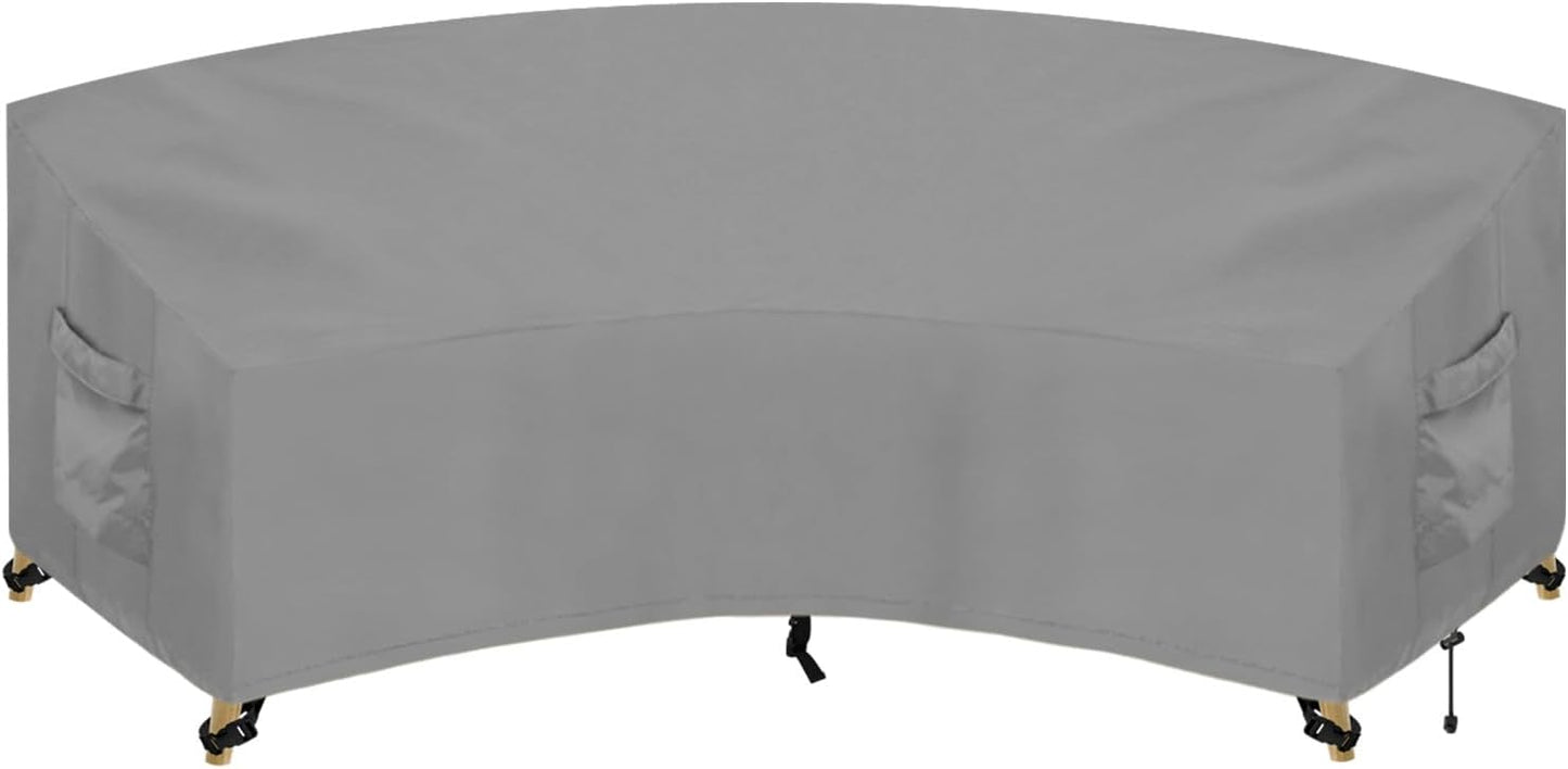PureFit Outdoor Sectional Sofa Cover for Curved Patio Furniture