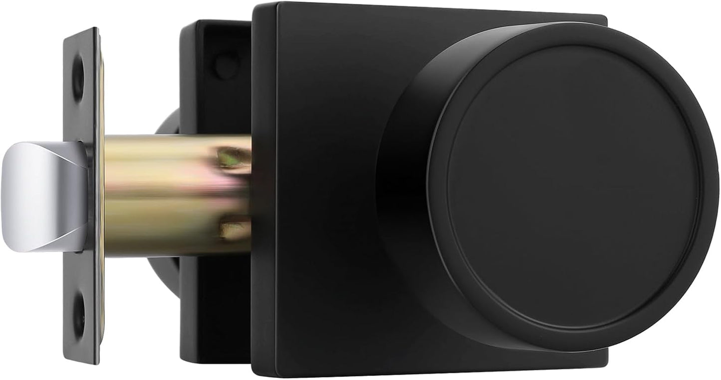 Black Closet Door Knobs - Heavy Duty Matte Finish for Interiors